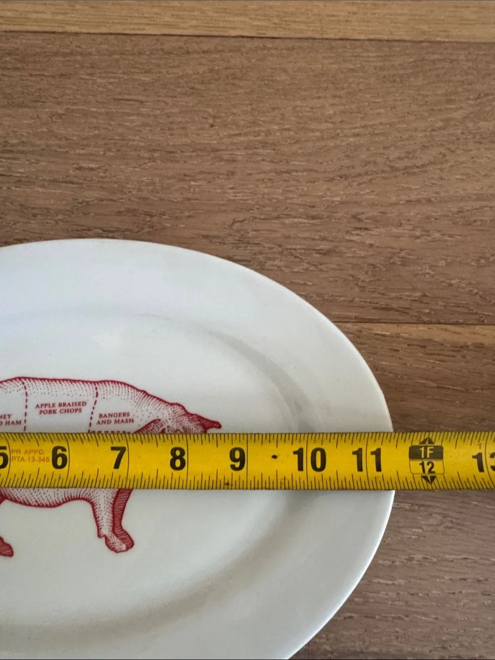 World Market ‘Cuts of Meat’ Pig Pork Plate Platter - Retired